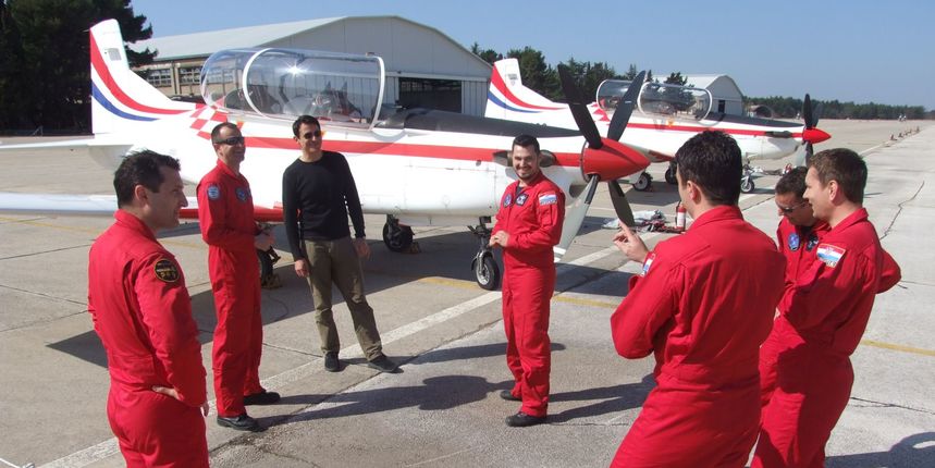 Goran Višnjić posjetio pilote u zrakoplovnoj bazi Zemunik