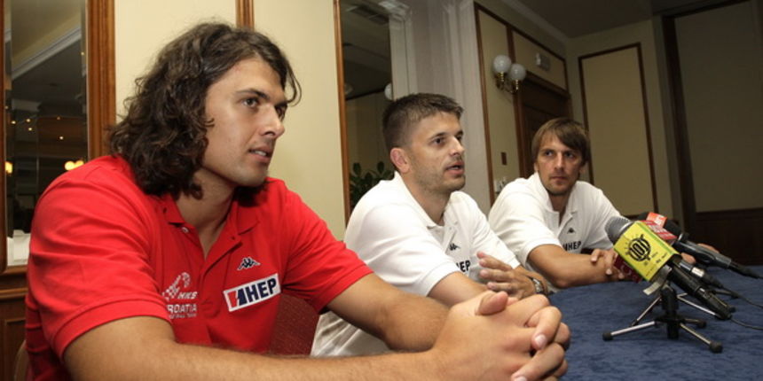 Zagreb, 220709. Hotel Panorama. Tiskovna konferencija Hrvatske kosarkaske reprezentacije poslije obavljenih mjerenja tjelesne spreme na Kinezioloskom fakultetu i pred odlazak u Crkvenicu na pripreme za Europsko prvenstvo koje se odrzava u rujnu mjesecu u Zagreb, 220709. Hotel Panorama. Tiskovna konferencija Hrvatske kosarkaske reprezentacije poslije obavljenih mjerenja tjelesne spreme na Kinezioloskom fakultetu i pred odlazak u Crkvenicu na pripreme za Europsko prvenstvo koje se odrzava u rujnu mjesecu u