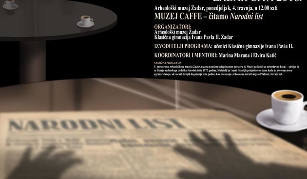 Zadar čita 2016: “Muzej Caffee – čitamo Narodni list”