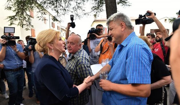 Na otvorenje 41. Trke na prstenac stigli mnogobrojni politicari. Kolinda Grabar Kitarovic, Zlatko Komadina. Photo: Dusko Marusic/PIXSELL