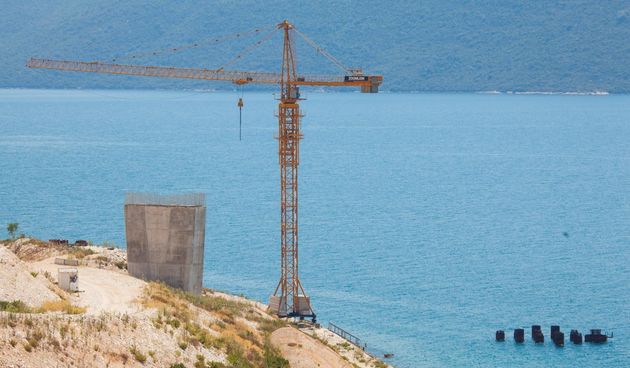 Pelješki most – gradilište