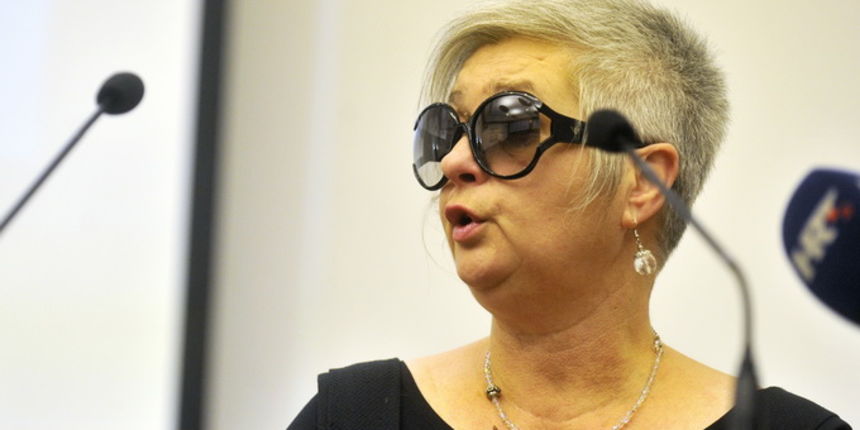 Zagreb, 191212.
Sabor RH.
Komemoracija za preminulu prvu hrvatsku pravobraniteljicu za ravnopravnost spolova Gordanu Lukac Koritnik.
Na fotografiji: Neva Tolle, Autonomna zenska kuca Zagreb
Foto: Bruno Konjevic / CROPIX