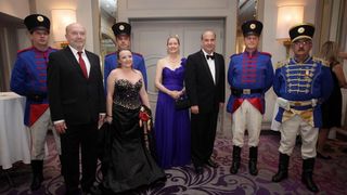 Pod potkroviteljstvom Americke gospodarske komore i americkog veleposlanstva u hotelu Sheraton odrzana je humanitarna vecera za razminiravanje. Kenneth Merten, Susan Merten, Ivan Vidakovic, Andrea Doko Jelusic. Photo: Grgur Zucko/PIXSELL