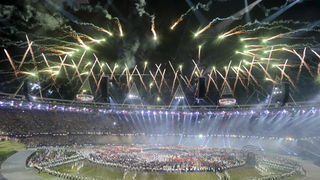 London, 270712.
Olimpijski stadion.
Svecano otvaranje Olimpijskih Igra u Londonu.
Na fotografiji: .
Foto: Drago Sopta / CROPIX