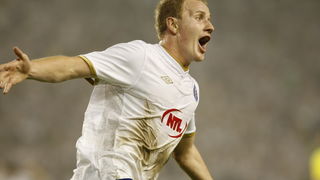 Split, 190810.
Gradski stadion Puljud.
Uzvratna utakmica cetvrtog pretkola Europske lige izmedju Hajduka i Uniree.
Na fotografiji: Senijad Ibricic. 
Foto: Ante Cizmic / CROPIX