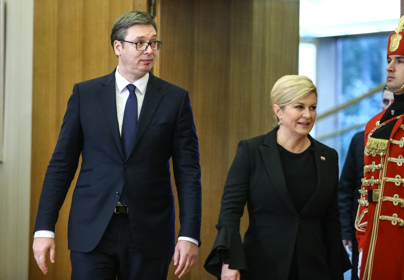 Predsjednica Kolinda Grabar-Kitarović primila u službeni posjet Aleksandra Vučića Predsjednica Kolinda Grabar-Kitarović primila u službeni posjet Aleksandra Vučića