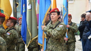 Svečani mimohod postrojbi u povodu proslave 23. obljetnice VRO Maslenica. Foto: Iva Perinčić