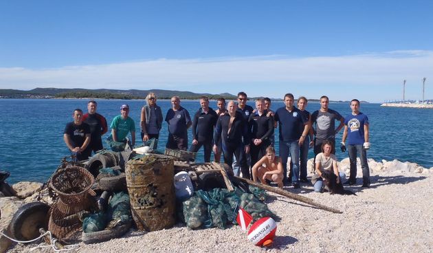 Rezultati akcije čišćenja podmorja Udruge Hippocampus iz Biograda na Moru