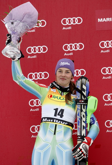 Maribor, Slovenija, 170110.
Audi FIS Ski World Cup.
46. Zlatna lisica. Slaolm.
Na fotografiji: Tina Maze.
Foto: Ronald Gorsic / CROPIX
