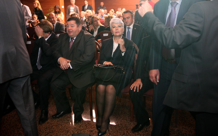 Zadar, 031111. 
Hotel Kolovare.
Predsjednica Vlade RH  Jadranka Kosor u drustvu svojih ministara Bozidara Kalmete, Petra Cobankovica, Jasena Mesica i Branka Bacica otvorila je 21. medjunarodnu manifestaciju vinogradara i vinara Sabatina 2011.
Na slici: Pe