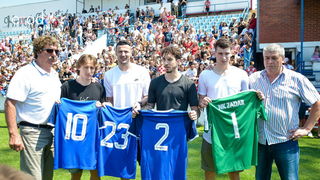 Zadarska vatrena četvorka na Stanovima se družila s mladim zadarskim nogometašima