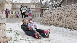Snijeg u Bibinjama 3. veljače 2012, Foto: Leo Banić