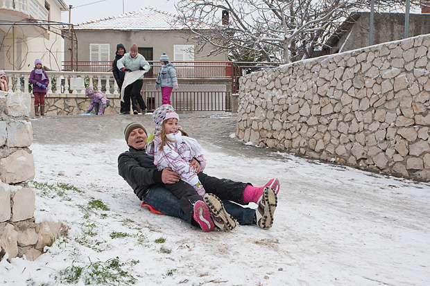 Snijeg u Bibinjama 3. veljače 2012, Foto: Leo Banić
