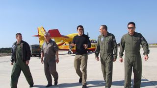 Goran Višnjić posjetio pilote u zrakoplovnoj bazi Zemunik