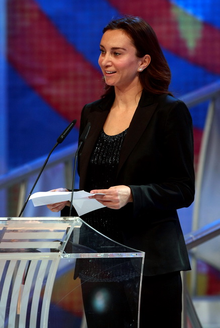 Zagreb, 261210.HTV, studio Anton Marti, Prisavlje BB.59. izbor sportasa 2010. godine u organizacij Sportskih novosti.Na fotografiji: Iva Majoli.Foto: Ronald Gorsic / CROPIX