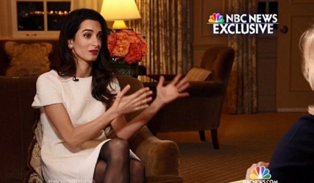Amal Clooney, Screenshot: NBC News