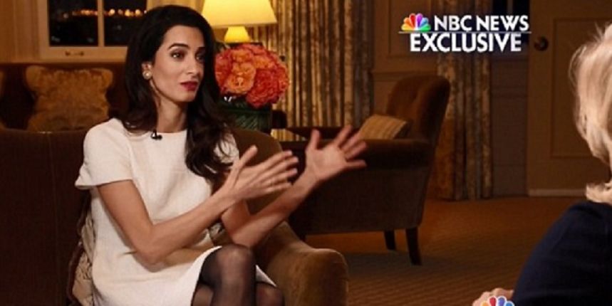 Amal Clooney, Screenshot: NBC News Amal Clooney, Screenshot: NBC News