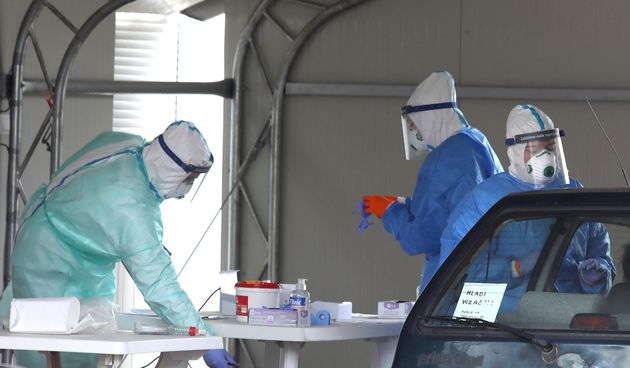 Koronavirus ilustracija, maska, test, testiranje, testiranja, covid