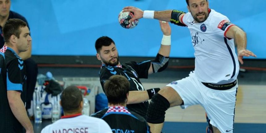 10.02.2016., Arena Zagreb, Zagreb – 11. kolo EHF Lige prvaka, RK Prvo plinarsko drustvo Zagreb – Paris Saint-Germain. Tin Kontrec, Igor Vori. Photo: Marko Lukunic/PIXSELL 10.02.2016., Arena Zagreb, Zagreb – 11. kolo EHF Lige prvaka, RK Prvo plinarsko drustvo Zagreb – Paris Saint-Germain. Tin Kontrec, Igor Vori. Photo: Marko Lukunic/PIXSELL