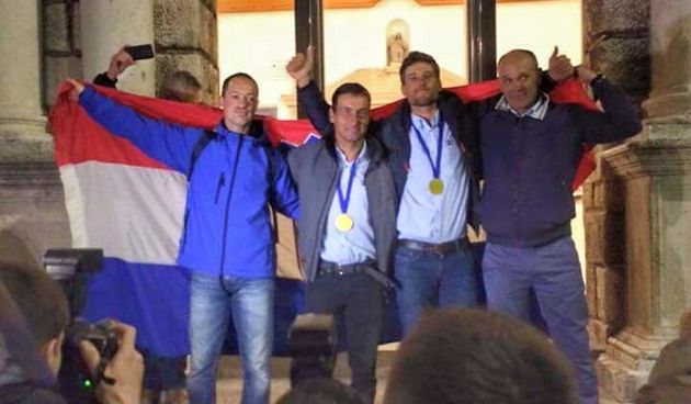 Gradska loža, doček svjetskih prvaka Šime Fantele i Igora Marenića