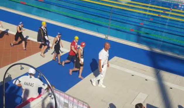 Lucija Milović (crvena kapica) 5. na 200m prsno u Firenci na Trisome Games