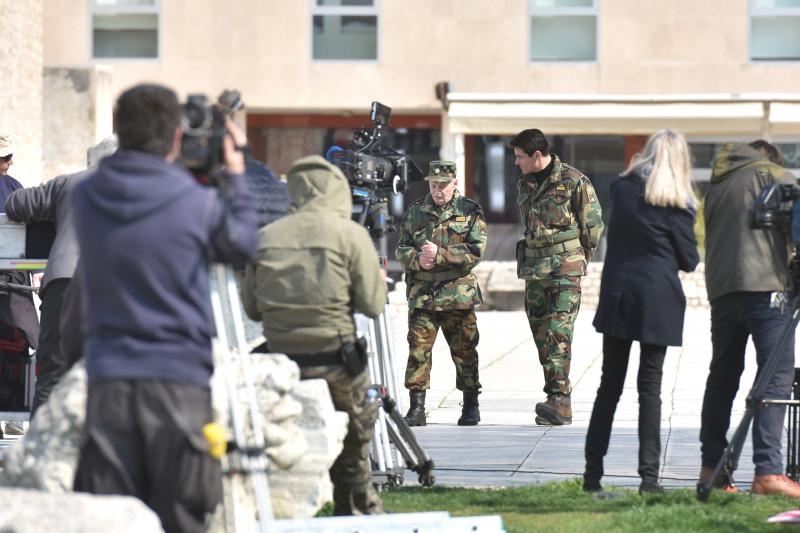 Snimanje scene iz filma “General” na zadarskom Forumu