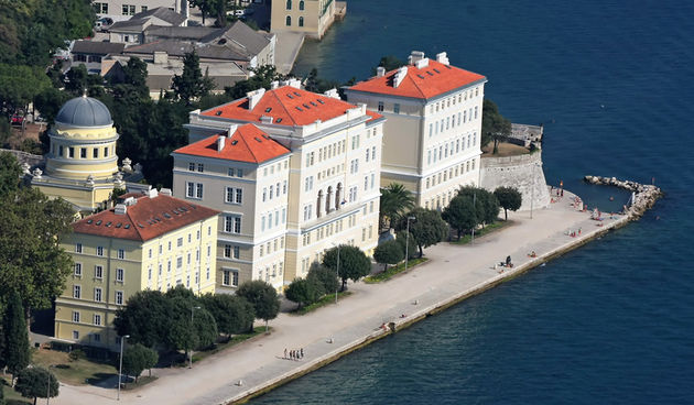 Zadar – Zračne snimke – Zgrada Zadarskog Sveučilišta (foto: Marin Gospić)