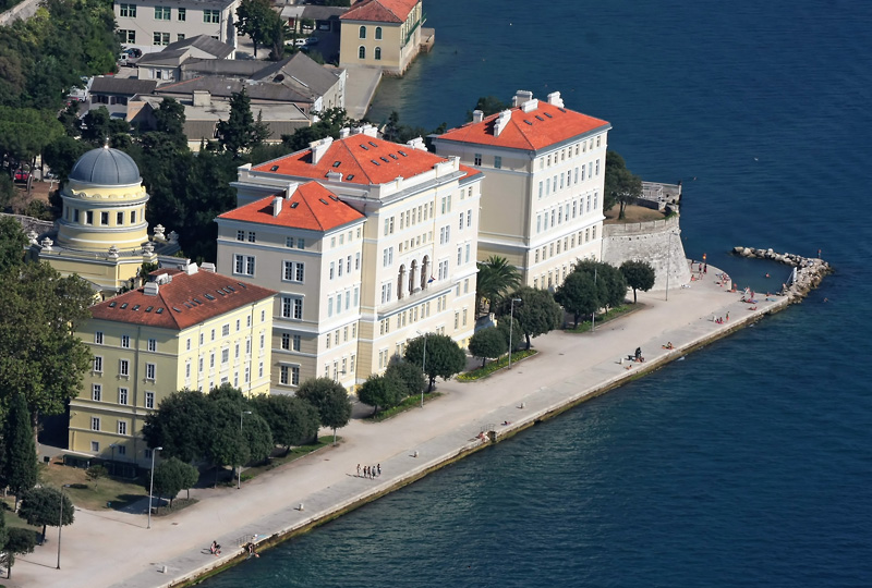 Zadar – Zračne snimke – Zgrada Zadarskog Sveučilišta (foto: Marin Gospić)