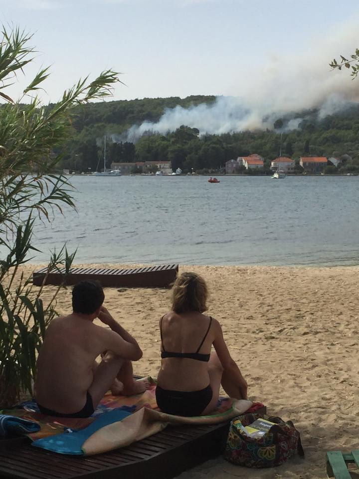 Šumski požar u Malom Lukoranu, Foto: Valentin Bakota Šumski požar u Malom Lukoranu, Foto: Valentin Bakota
