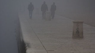 Zadar, magla svuda oko nas