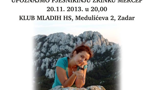 “Upoznajmo pjesnika”: Prvi gost Zrinka Merčep