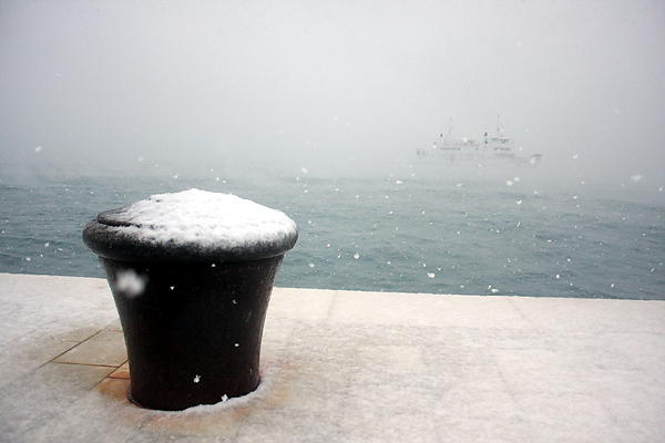 Snijeg u Zadru, 17. prosinca 2009, Foto: Saša Čuka