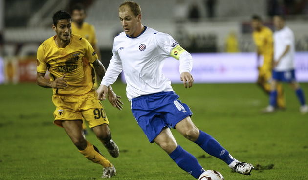 Split 011210.  Stadion HNK Hajduka u Poljudu      UEFA Europska liga utakmica HNK Hajduk – FC AEK . Na fotografiji: Senijad Ibricic Foto: Vladimir Dugandzic / CROPIX
