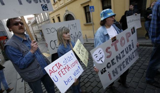 Zagreb, Split i Osijek protiv ACTA-e, foto-CROPIX