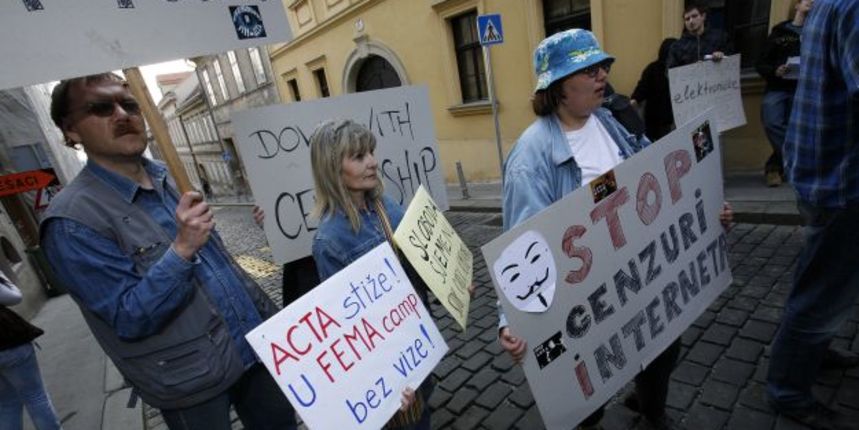 Zagreb, Split i Osijek protiv ACTA-e, foto-CROPIX