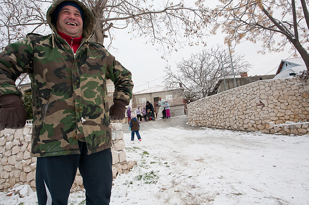 Snijeg u Bibinjama 3. veljače 2012, Foto: Leo Banić
