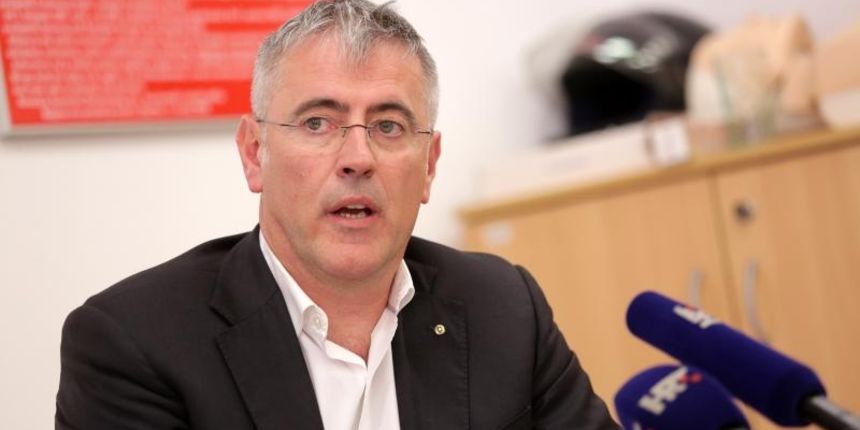 Konferencija za medije Udruge hrvatskih pacijenata o prijedlogu Zakona o zdravstvenoj zastiti. Hrvoje Vrcic, ravnatelj KBC-a Rebro. Photo: Grgur Zucko/PIXSELL