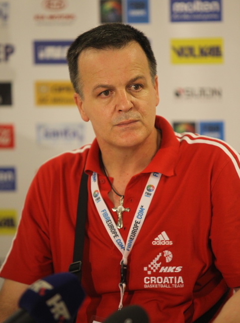 Zadar, 180710.
Dvorana Kresimira Cosica na Visnjiku.
Kosarkaska utakmica za 3.mjesto Prvenstva Europe do 20 godina izmedju Hrvatske i Spanjolske.
Na fotografiji : Borislav Kurtovic
Foto : Vladimir Ivanov / CROPIX