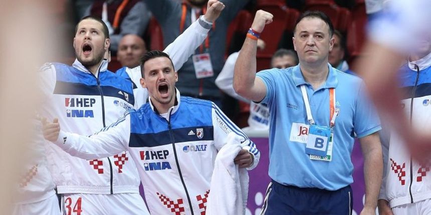 Doha, Katar – 24. svjetsko rukometno prvenstvo, 4. kolo, grupa B, Makedonija- Hrvatska. Photo: Goran Stanzl/PIXSELL