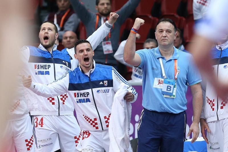 Doha, Katar – 24. svjetsko rukometno prvenstvo, 4. kolo, grupa B, Makedonija- Hrvatska. Photo: Goran Stanzl/PIXSELL