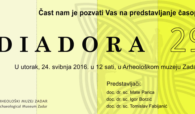 Predstavljanje novog broja časopisa “Diadora” u Arheološkom muzeju