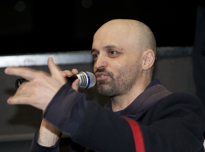 Split, 190313.
MKC Split. 
Poceo je sedmi Pricigin, splitski festival pricanja prica. 
Dodjela cetvrte PriceSTI,  nagrade za najbolju javnu pricu 2012. godine.
Na fotografiji: Damir Karakas.
Foto: Vojko Basic / CROPIX