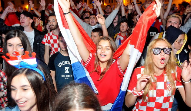 Hrvatska – Engleska, slavlje nakon pobjede