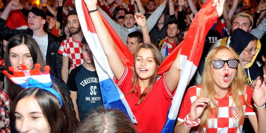 Hrvatska – Engleska, slavlje nakon pobjede Hrvatska – Engleska, slavlje nakon pobjede