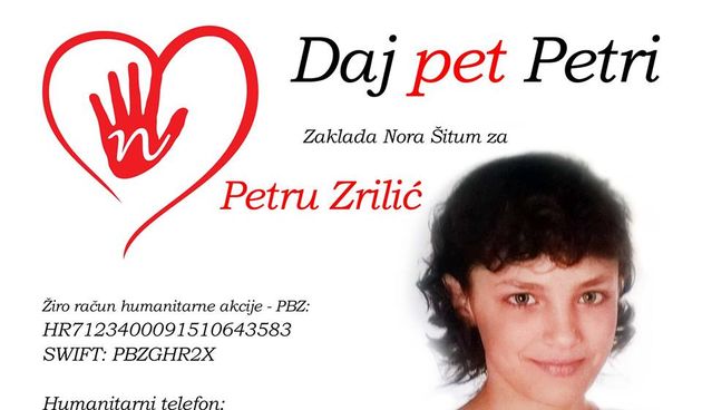“Daj pet Petri”: Humanitarna akcija za teško oboljelu djevojčicu iz Zadra