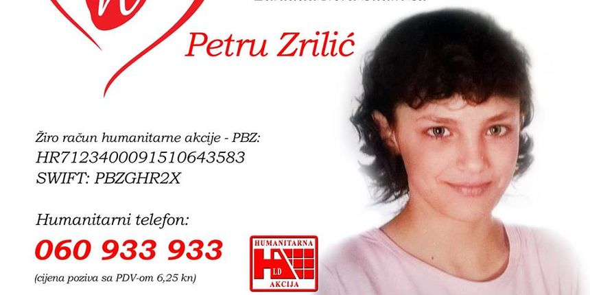 “Daj pet Petri”: Humanitarna akcija za teško oboljelu djevojčicu iz Zadra “Daj pet Petri”: Humanitarna akcija za teško oboljelu djevojčicu iz Zadra