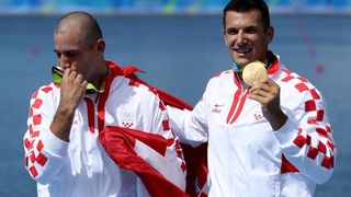 Rio de Janeiro, Brazil – Braća Sinkovic, Martin i Valent, osvajači su olimpijske zlatne medalje u utrci dvojaca na pariće.  Photo: Igor Kralj/PIXSELL