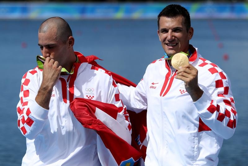 Rio de Janeiro, Brazil – Braća Sinkovic, Martin i Valent, osvajači su olimpijske zlatne medalje u utrci dvojaca na pariće.  Photo: Igor Kralj/PIXSELL