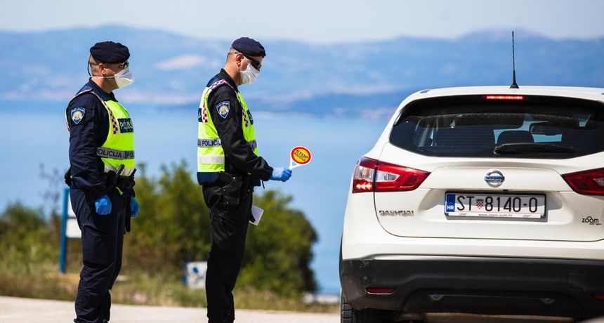 Policijska kontrola, Brač, Nerežišće, policija, propusnica