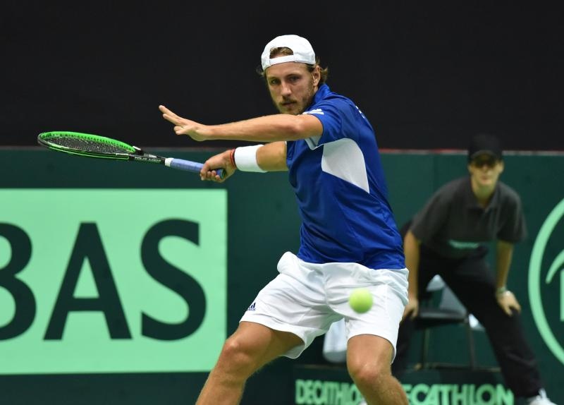 Polufinale Davis Cupa, Hrvatska – Francuska, 2. meč, Marin Čilić – Lucas Pouille. Photo: Hrvoje Jelavić/PIXSELL Polufinale Davis Cupa, Hrvatska – Francuska, 2. meč, Marin Čilić – Lucas Pouille. Photo: Hrvoje Jelavić/PIXSELL